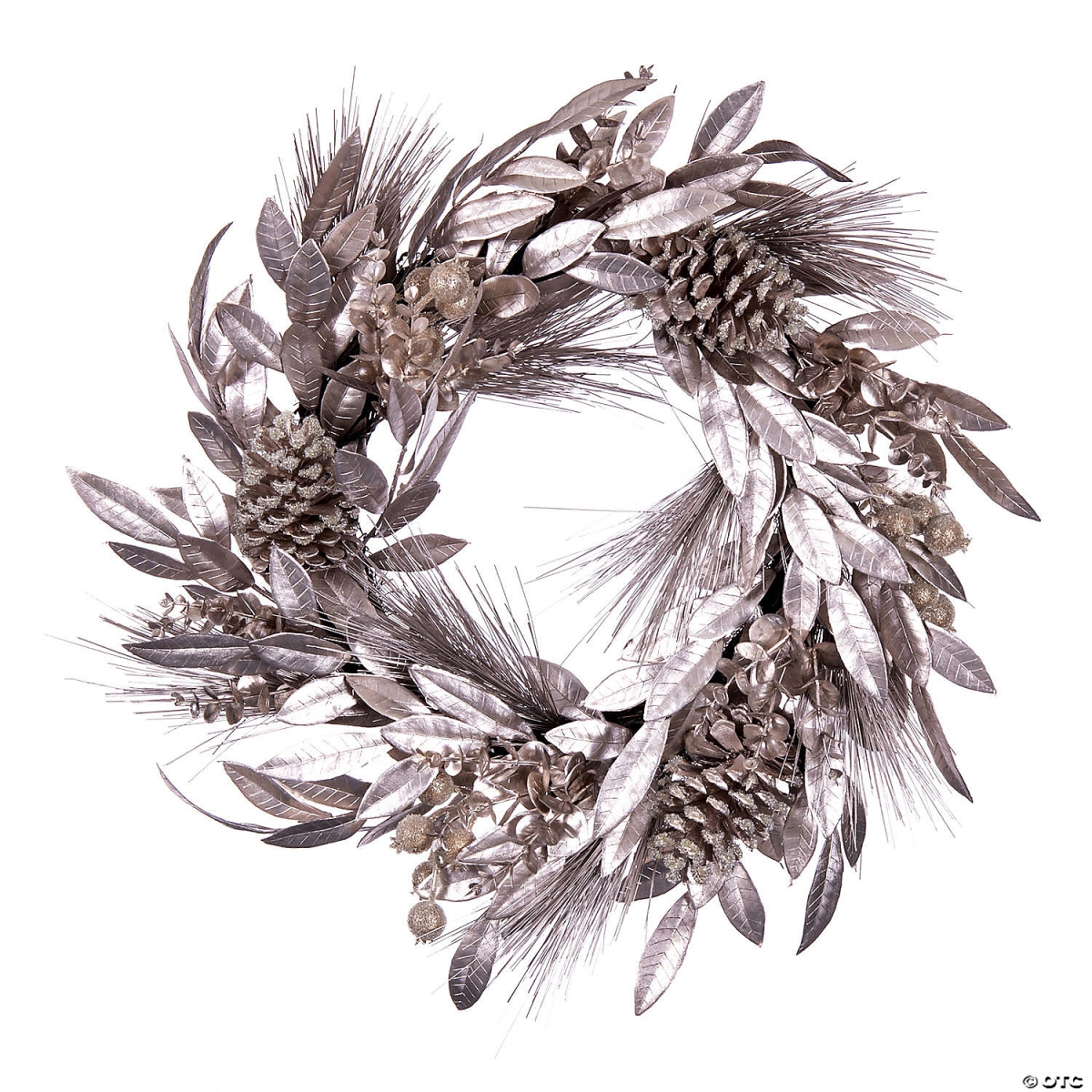 6 ft. Silver Pinecone Needle Berry Garland