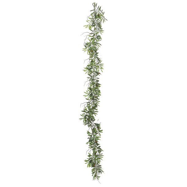 6 ft. Olive Garland, Green