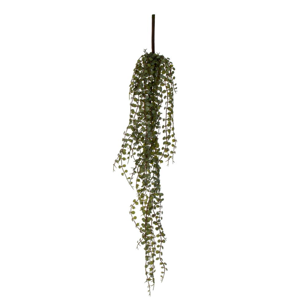 28 in. String of Coins Hanging Bush, Green