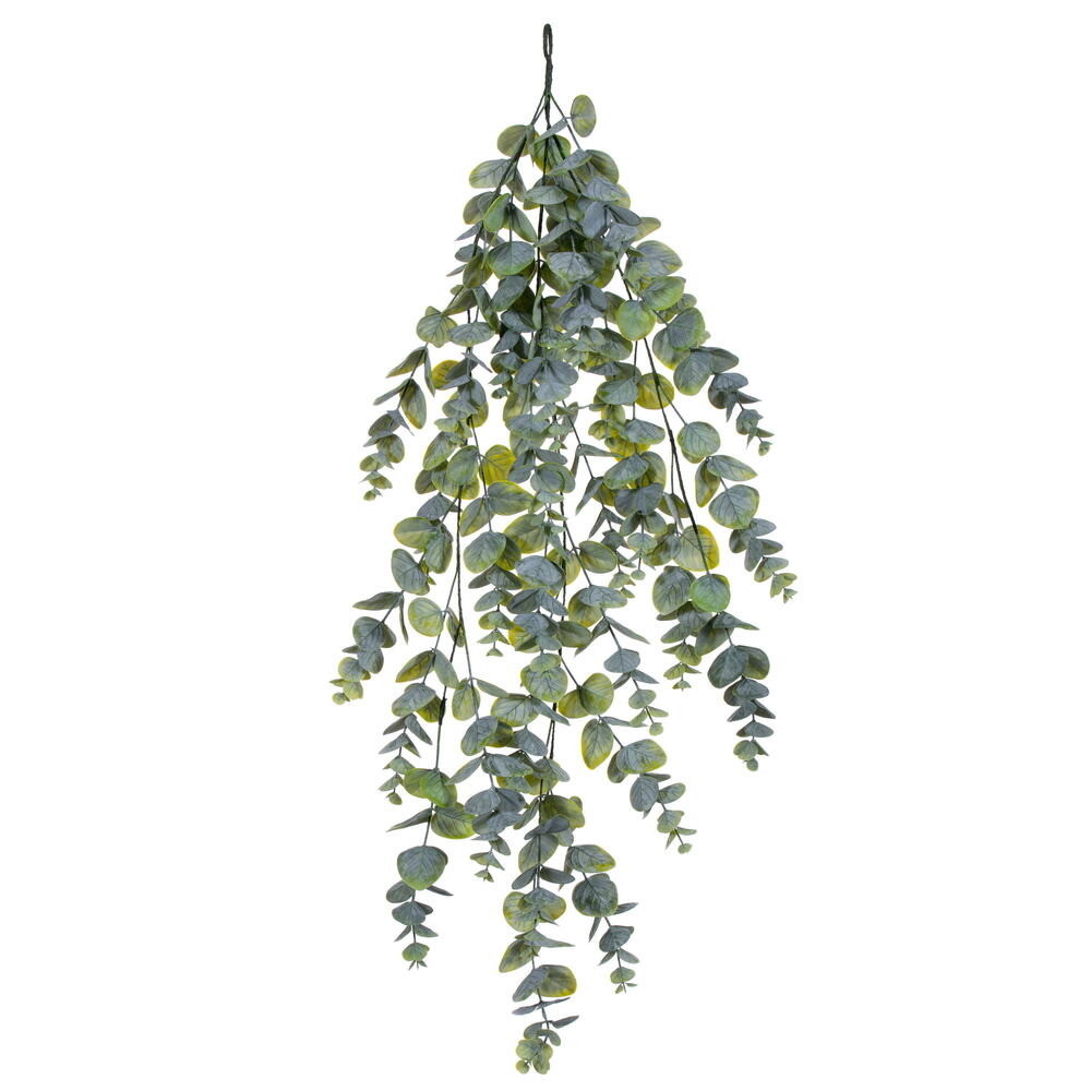 36 in. Spiral Eucalyptus Vine Flower Leaf, Green