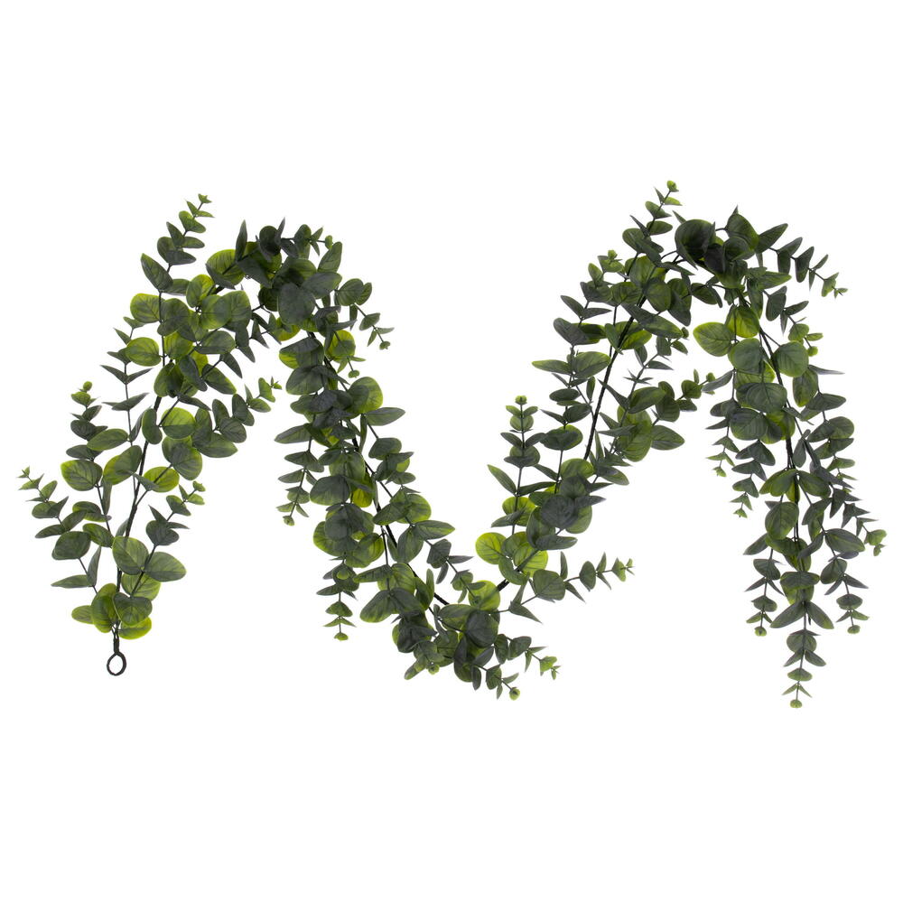 6 in. Spiral Eucalyptus Garland, Green