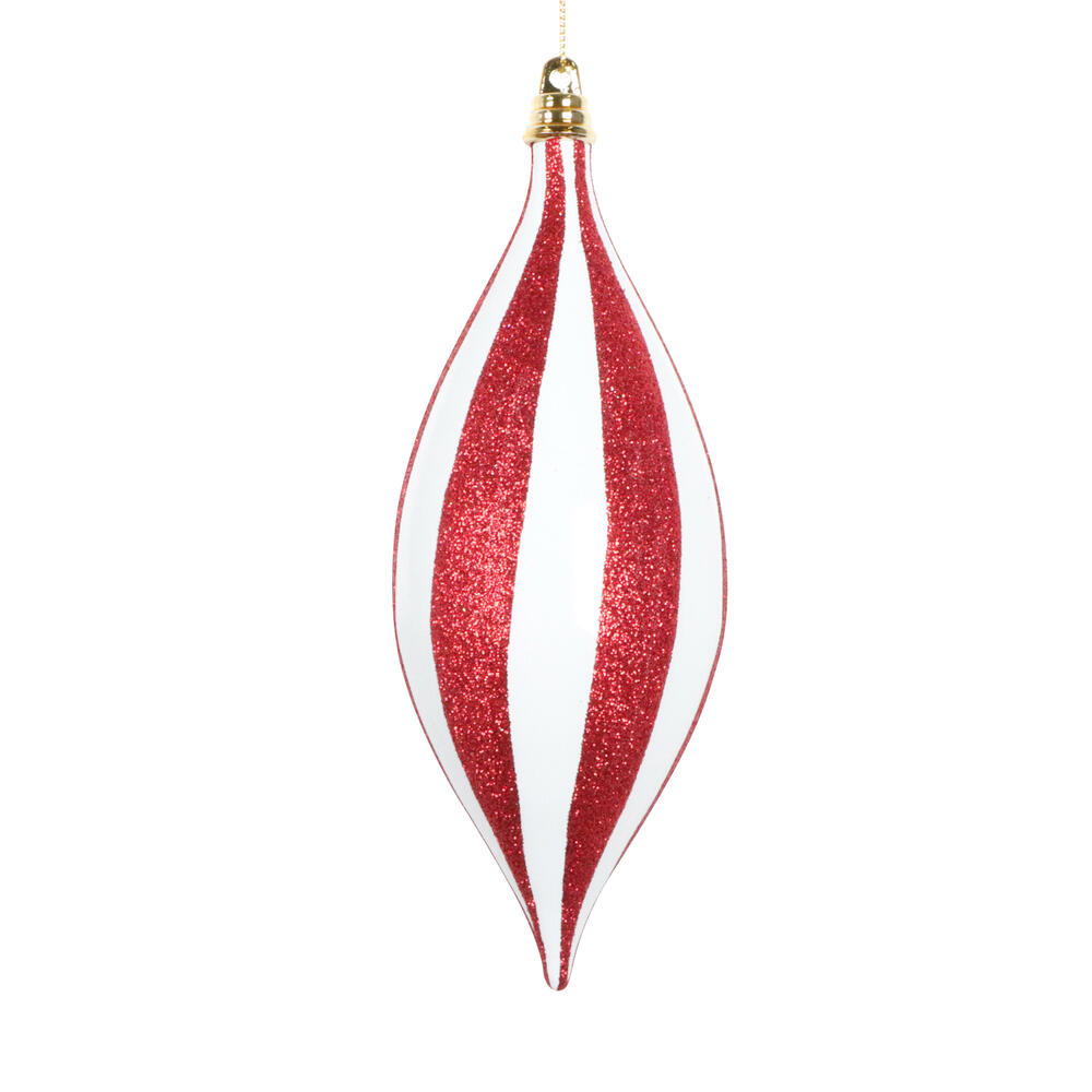 MT230470 7 in. White & Red Shuttle Ornament - 3 Per Bag