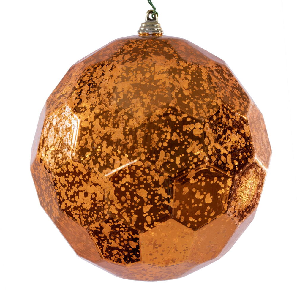 MC240218 6 in. Burnish Orange Honeycomb Ornament - 2 Piece Per Bag