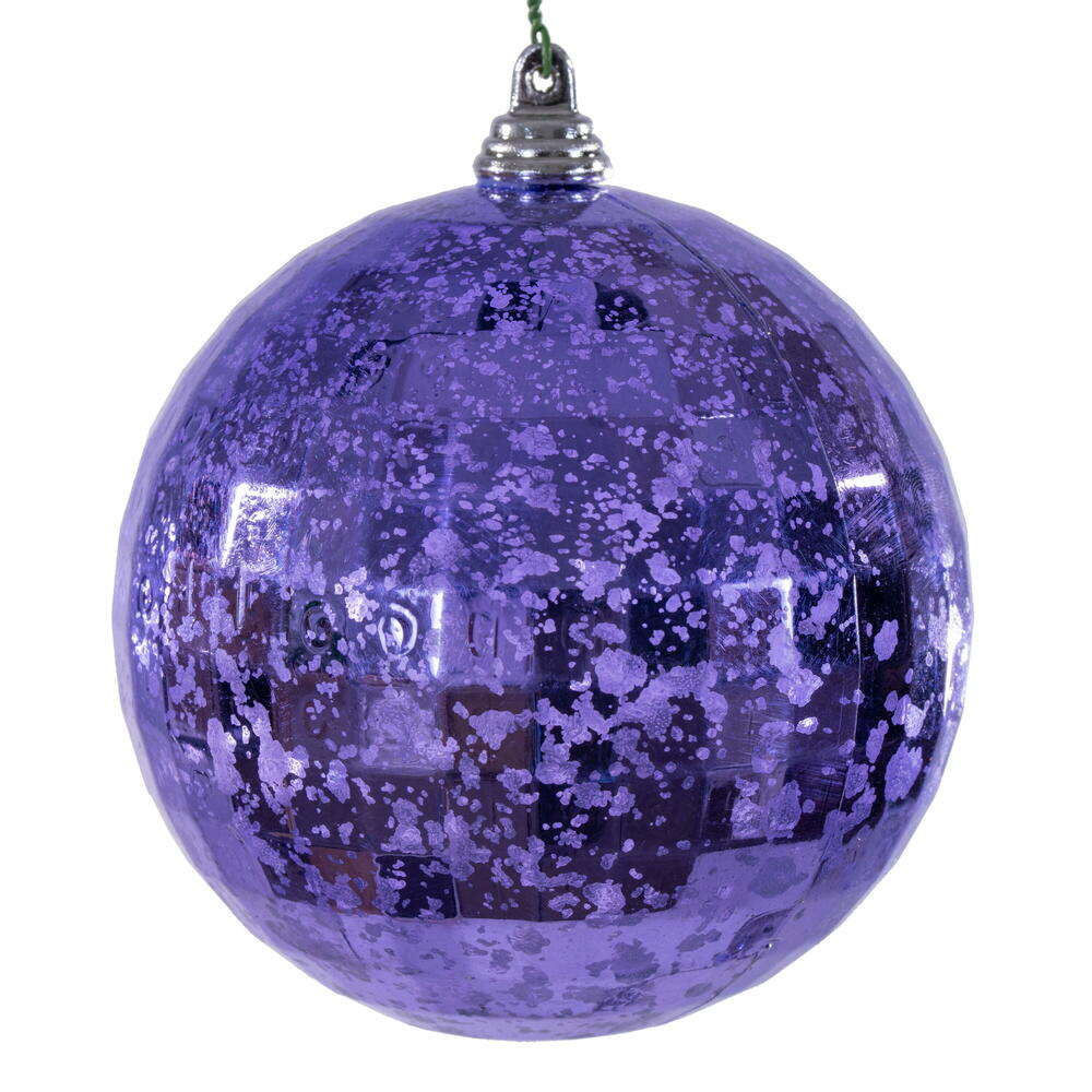 MC240686 4 in. Lavender Mirror Mercury Ornament - 6 Per Bag