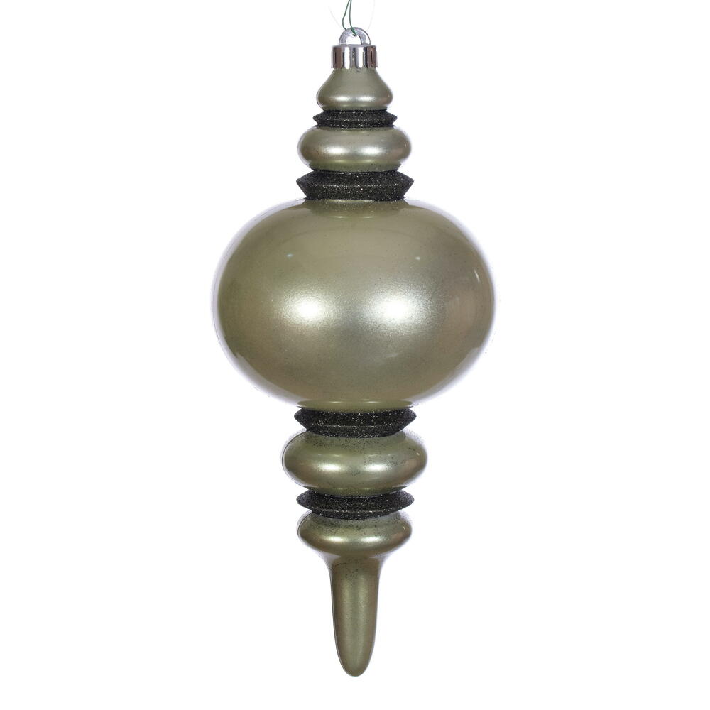 N241323DCV 13 in. Candy Glitter Finial UV Ornament, Wrought Iron