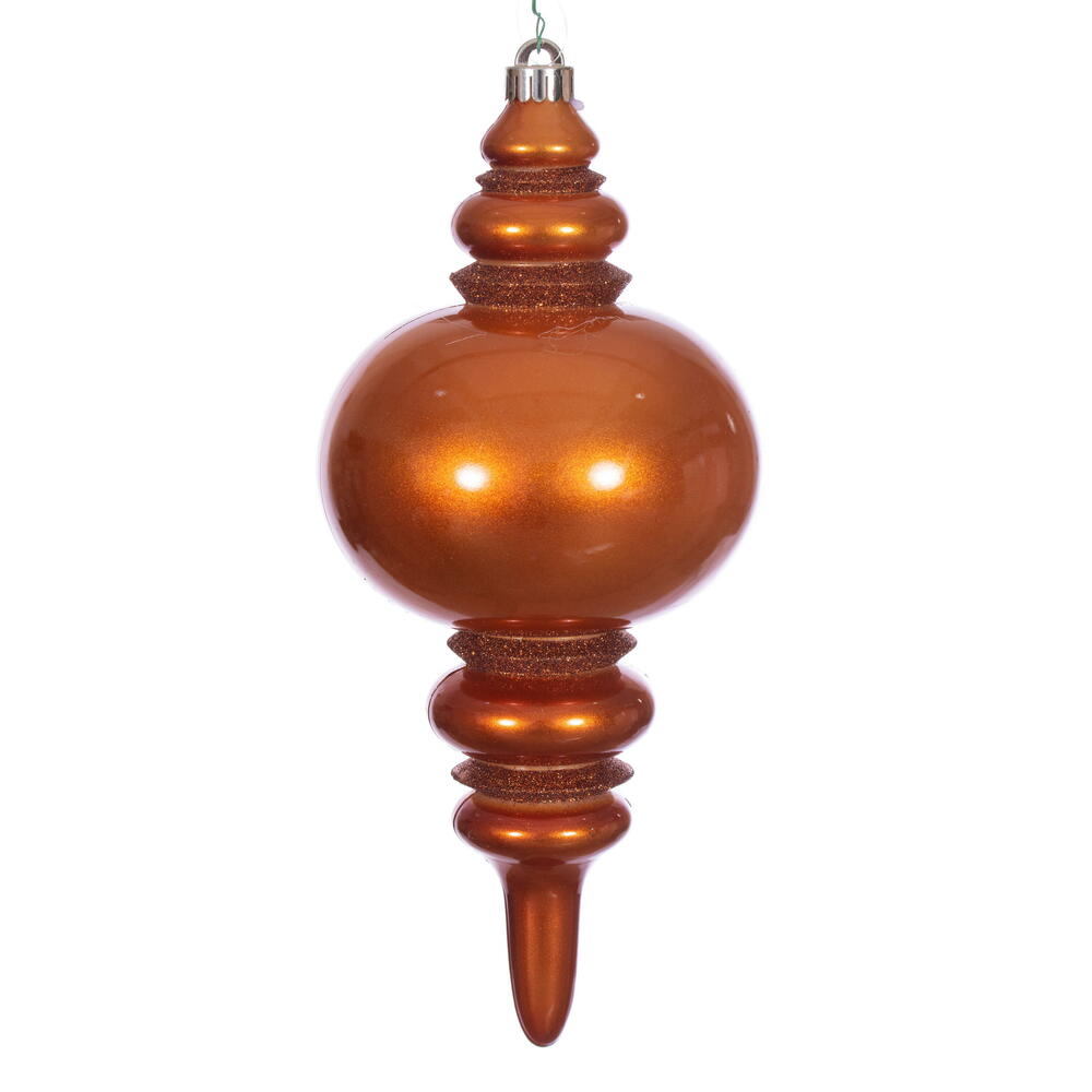 N241388DCV 13 in. Copper Candy Glitter Finial UV Ornament