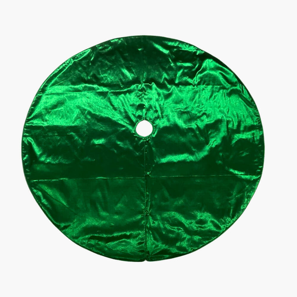 QTX24021 60 in. Metallic Christmas Tree Skirt, Green