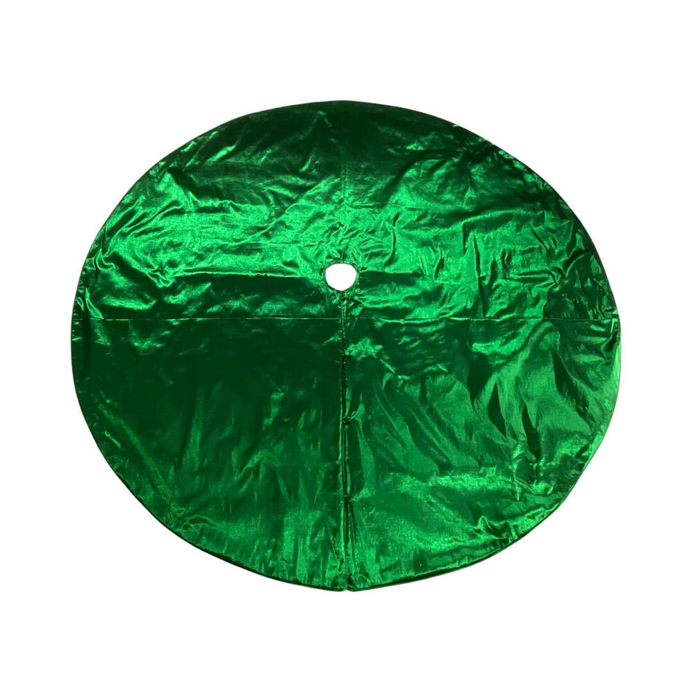 QTX24023 84 in. Metallic Christmas Tree Skirt, Green