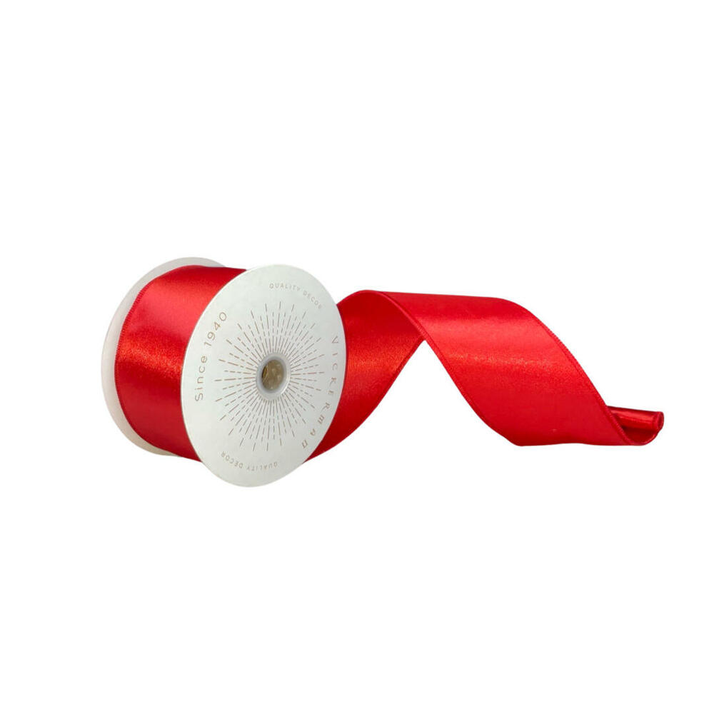 QTX240903 2.5 in. x 10 Yards Red Satin Ribbon
