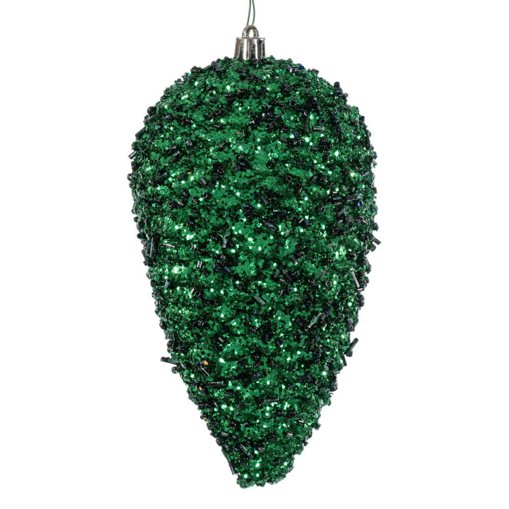 Picture of Vickerman N247204D 7 in. Glitter Pinecone Ornament&#44; Green - 4 per Bag