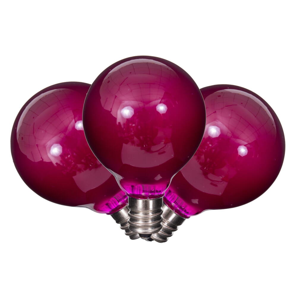 X24G4106 Purple LED G40-E12 Glass Bulb - 10 Per Box