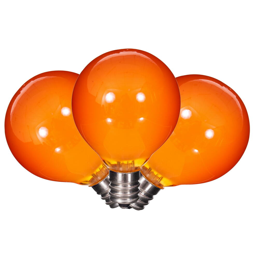 X24G4108 Amber LED G40-E12 Glass Bulb - 10 Per Box