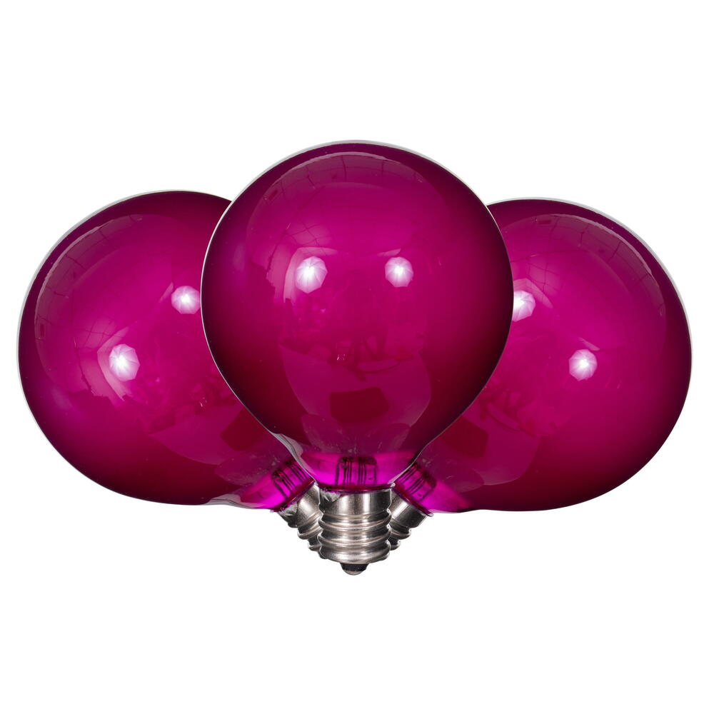 X24G5106 Purple LED G50-E12 Glass Bulb - 10 Per Box