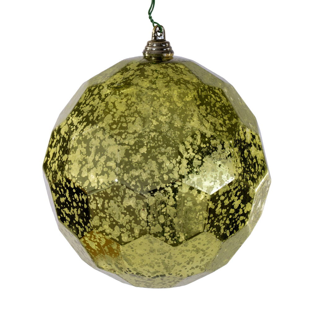 MC240173 4.75 in. Honeycomb Mercury Ornament, Lime - 4 Piece Per Bag