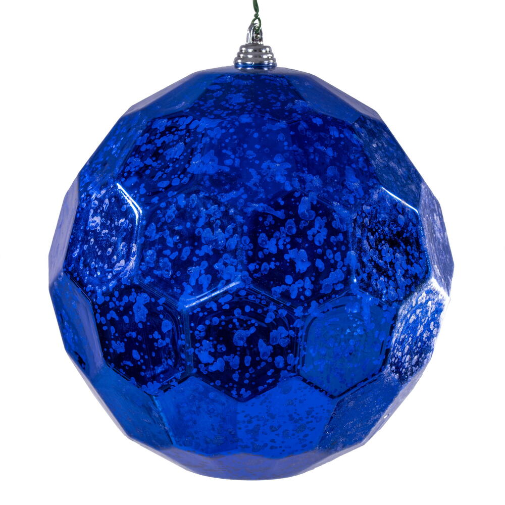 MC240202 6 in. Honeycomb Mercury Ornament, Blue - 2 Piece Per Bag