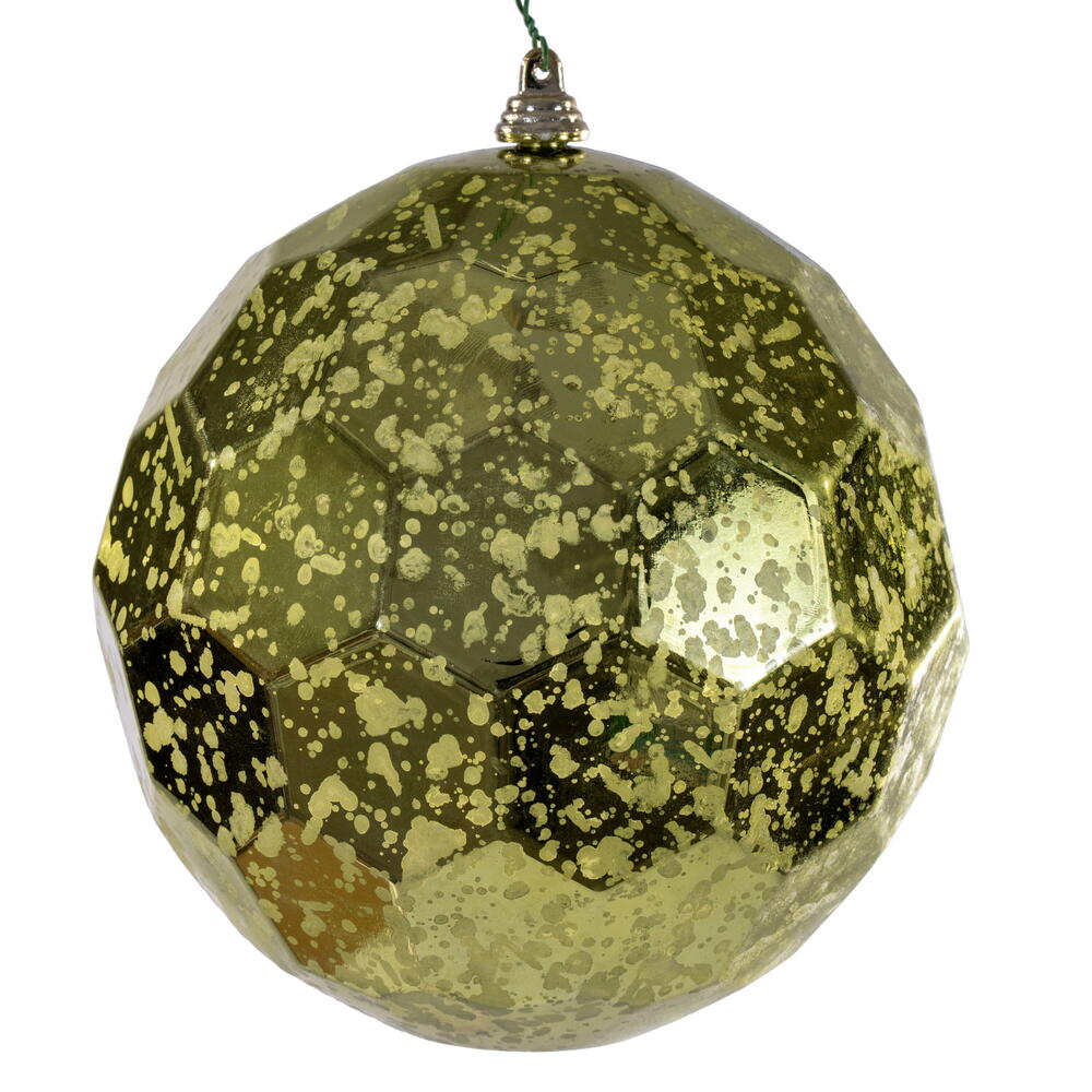 MC240273 6 in. Lime Honeycomb Mercury Ornament - 2 Piece Per Bag