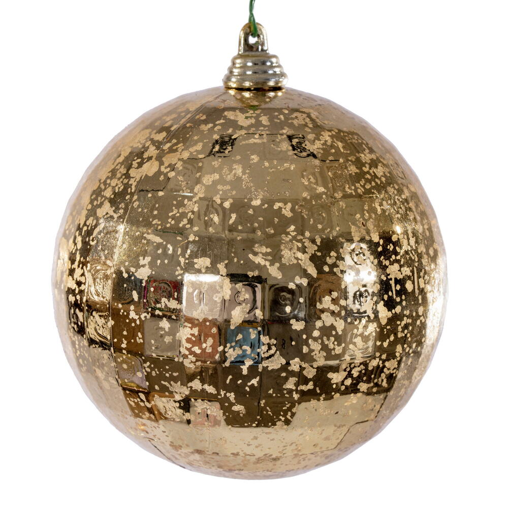 MC240608 4 in. Gold Mirror Mercury Ornament - 6 Per Bag