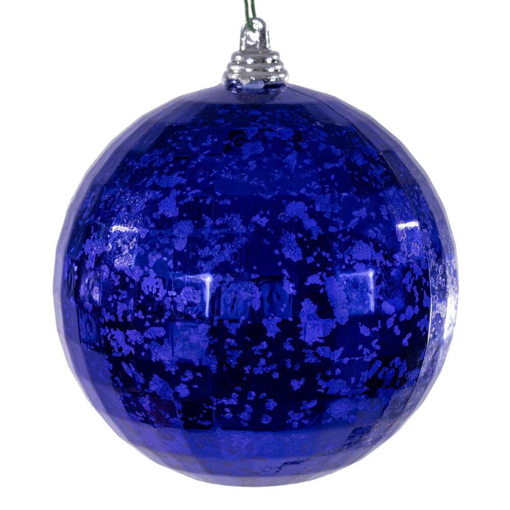 MC240666 4 in. Purple Mirror Mercury Ornament - 6 Per Bag