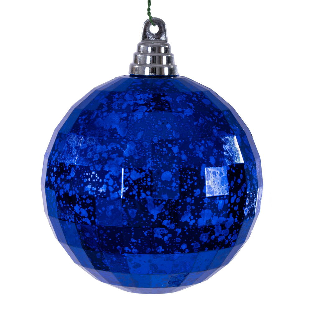 MC240702 4.75 in. Blue Mirror Mercury Ornament - 4 Per Bag