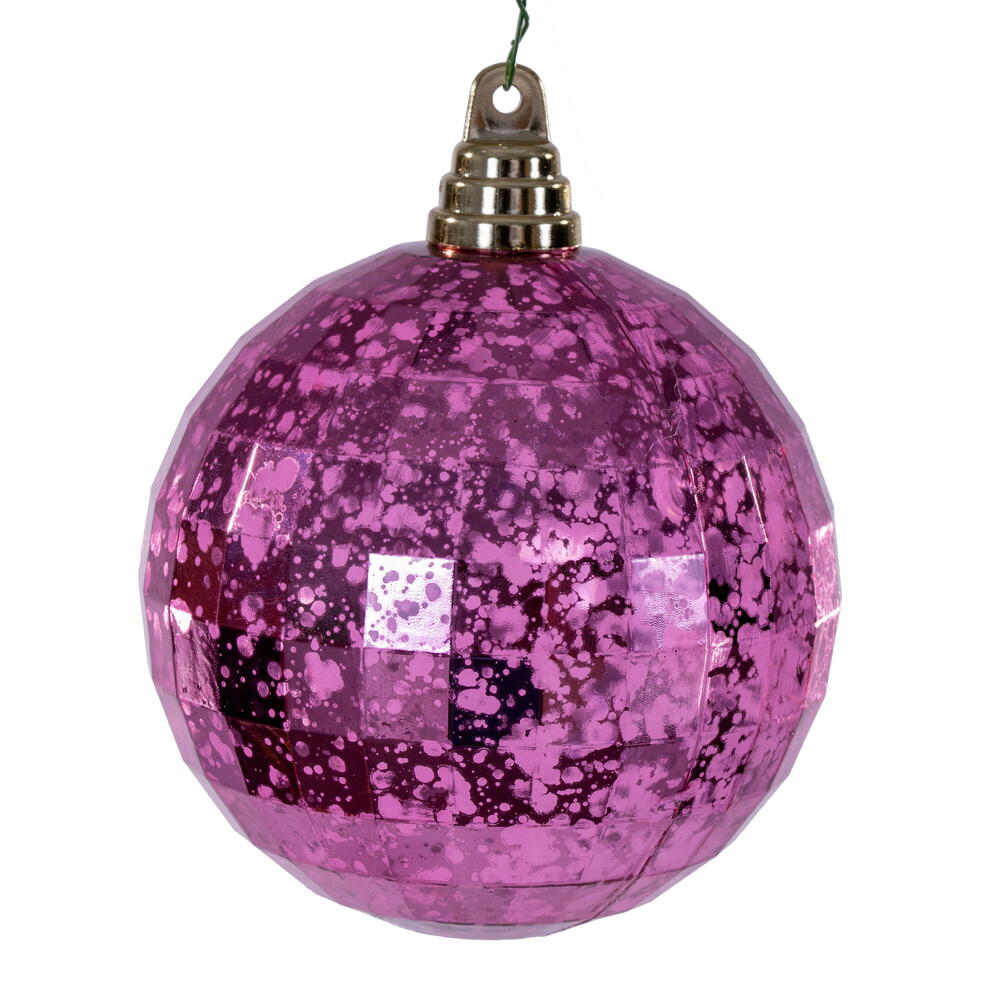 MC240779 4.75 in. Pink Mirror Mercury Ornament - 4 Piece Per Bag
