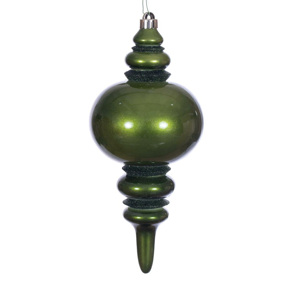 N241334DCV 13 in. Juniper Candy Glitter Finial UV Ornament
