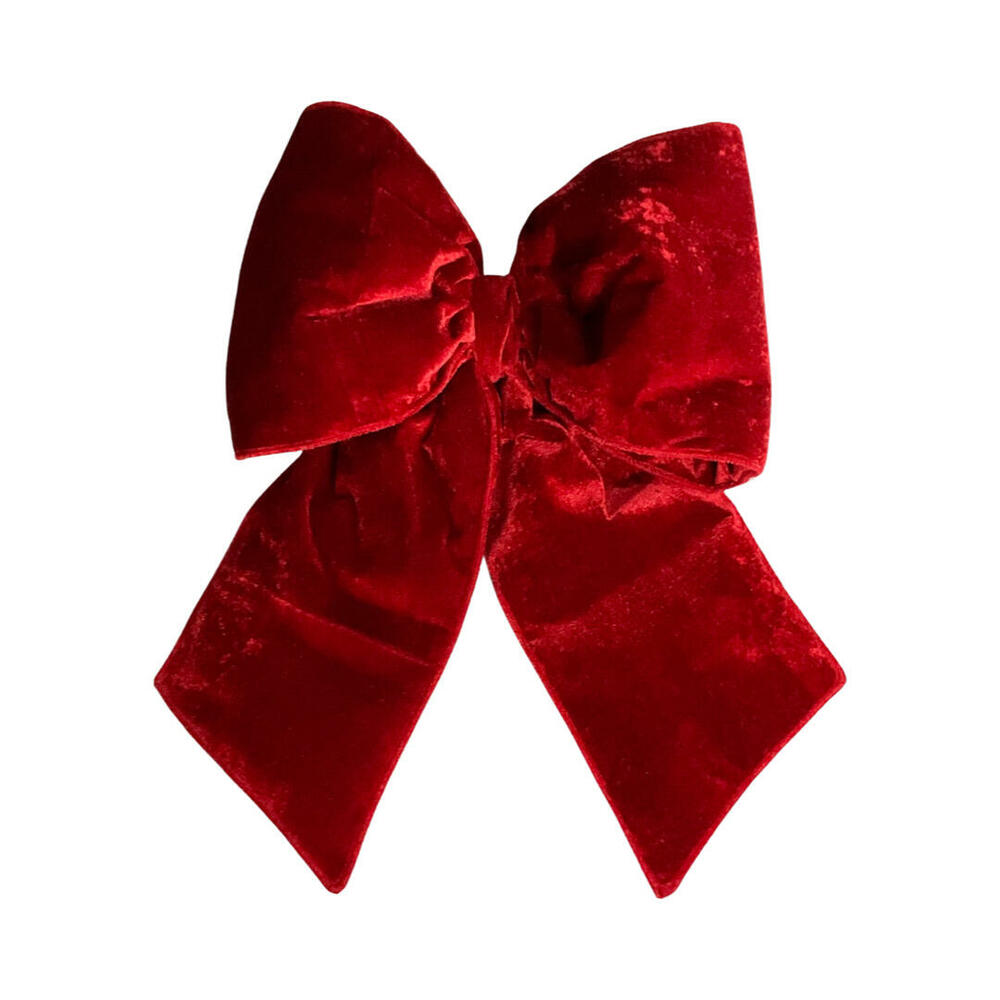 QTX17757 18 x 23 in. Plush Velvet Christmas Bow, Red