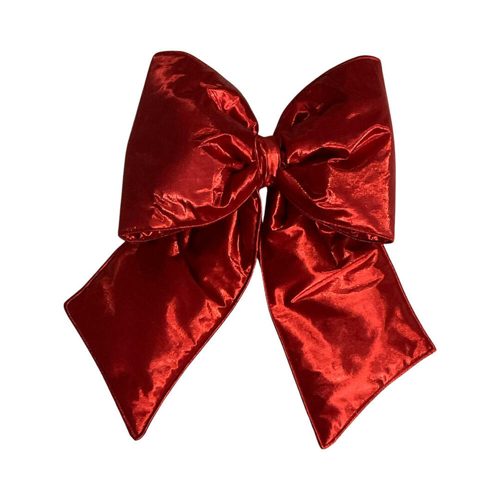 QTX24017 18 x 23 in. Metallic Christmas Bow, Red