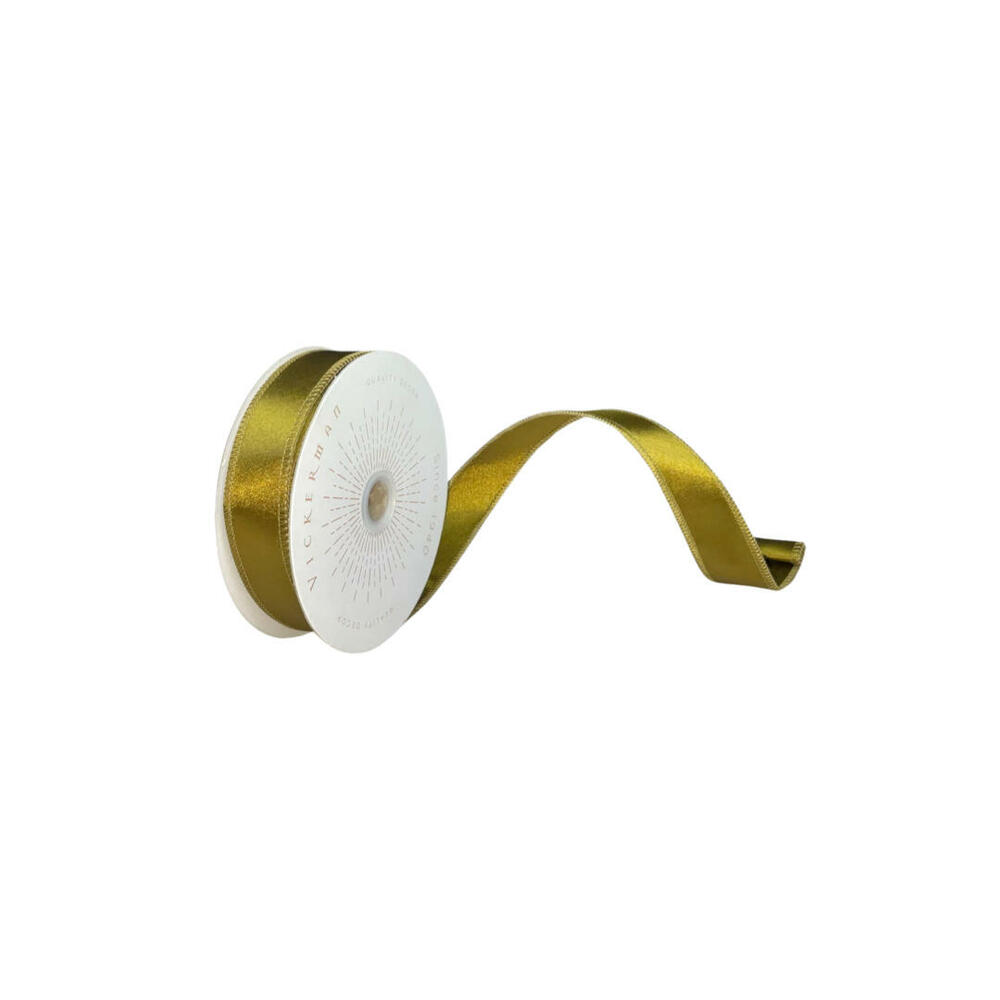 QTX240714 1 in. x 10 Yards Olive Satin Ribbon