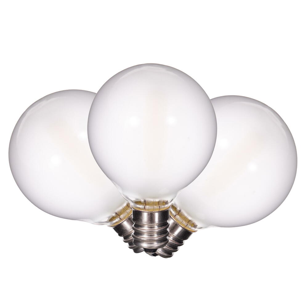 X24G4111 White LED G40-E12 Glass Bulb - 10 Per Box