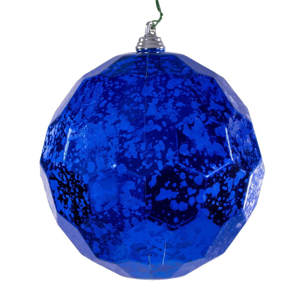 MC240102 4.75 in. Honeycomb Mercury Ornament, Blue - 4 Piece Per Bag