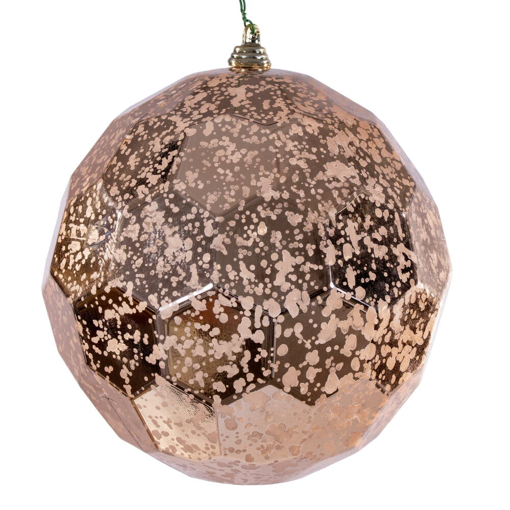 MC240258 6 in. Rose Gold Honeycomb Mercury Ornament - 2 Piece Per Bag