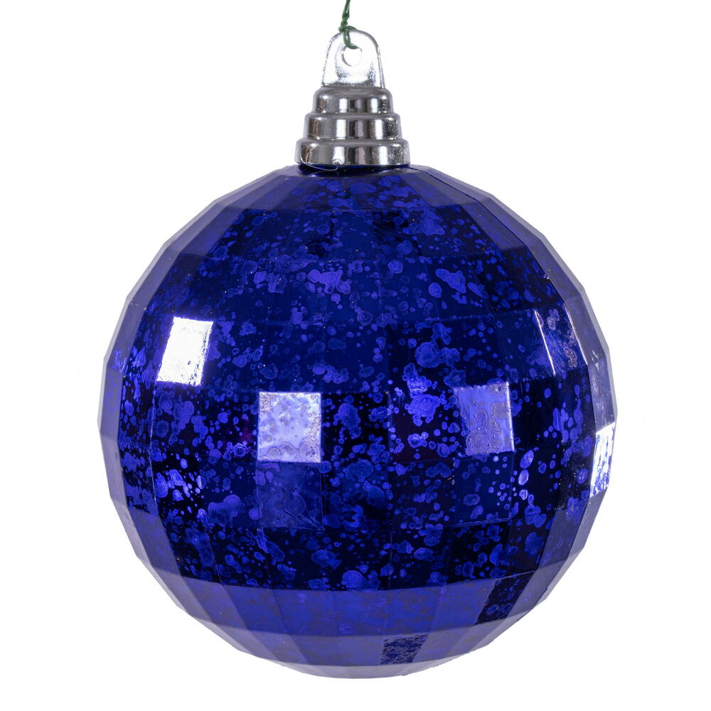 MC240766 4.75 in. Purple Mirror Mercury Ornament - 4 Piece Per Bag