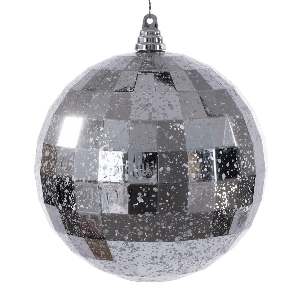 MC240907 8 in. Mirror Mercury Ornament, Silver