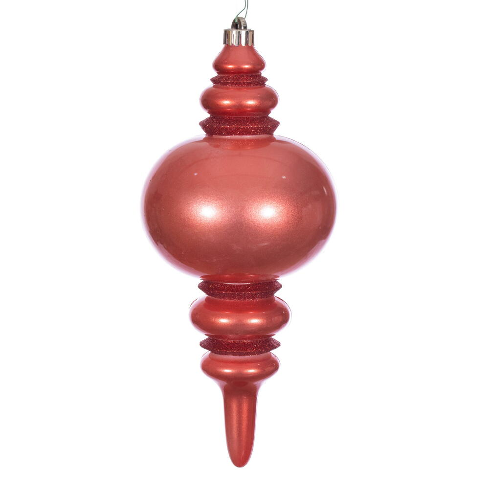 N241339DCV 13 in. Bittersweet Candy Glitter Finial UV Ornament