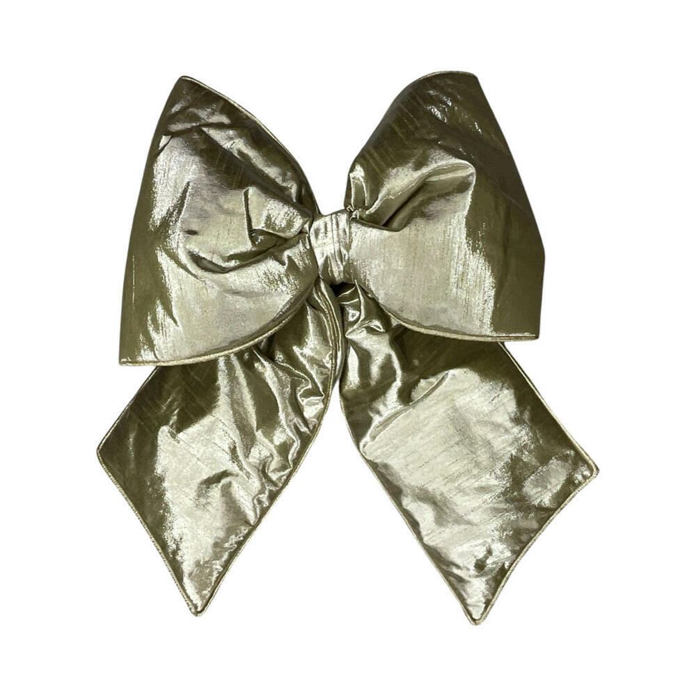 QTX24057 18 x 23 in. Metallic Christmas Bow, Champagne