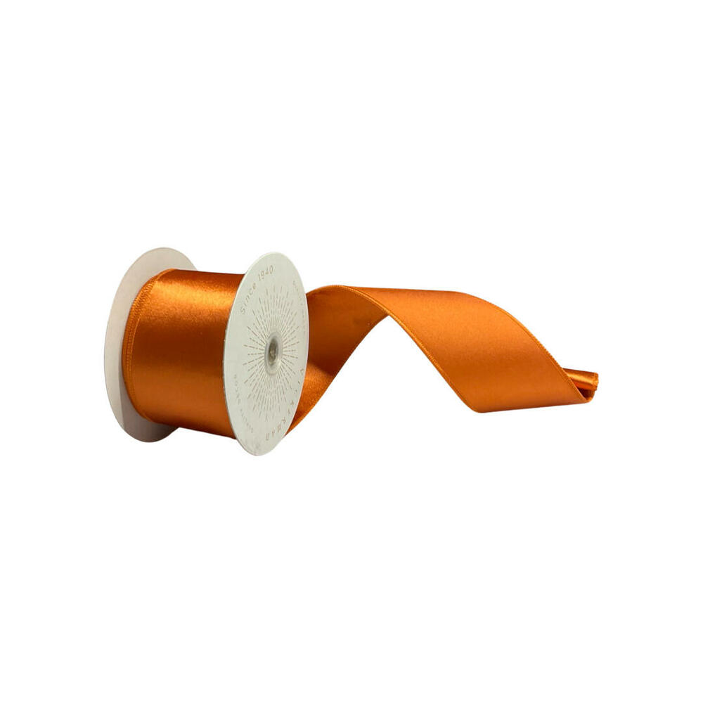 QTX240988 2.5 in. x 10 Yards Copper Satin Ribbon