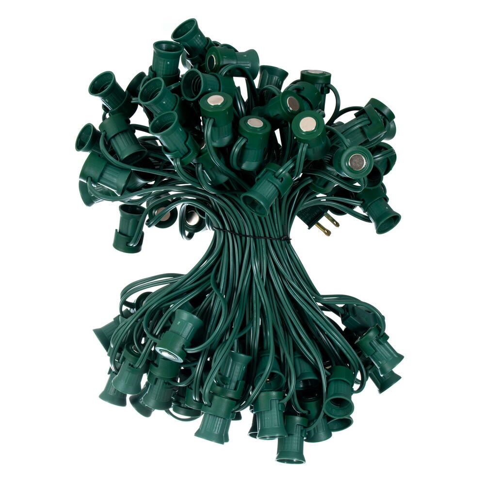 V24SPT1-100G C9 100 ft. x 100 Magnetic Socket Stringer, SPT1 - Green