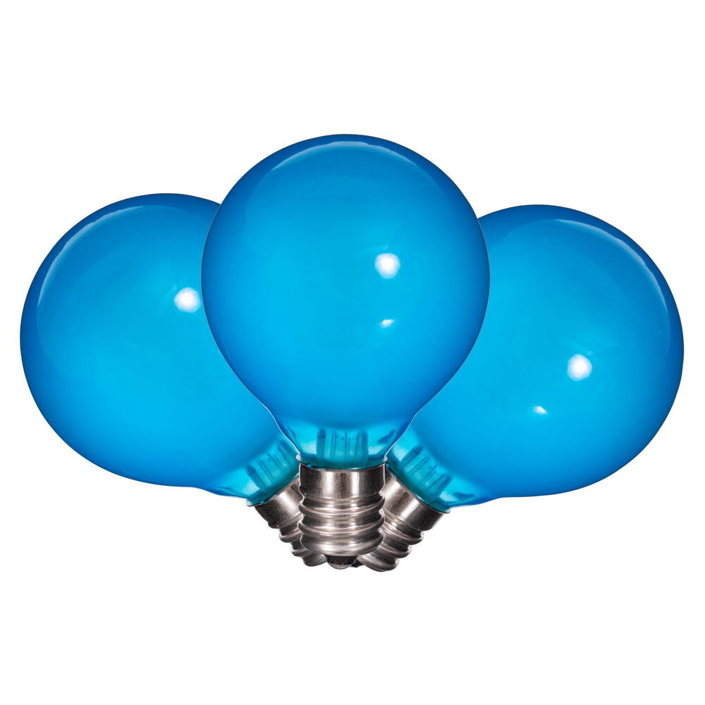 X24G4102 Blue LED G40-E12 Glass Bulb - 10 Per Box