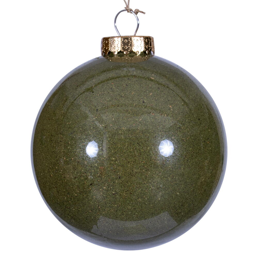 RV231864 6 in. Moss Green Ball Ornament - 2 per Bag