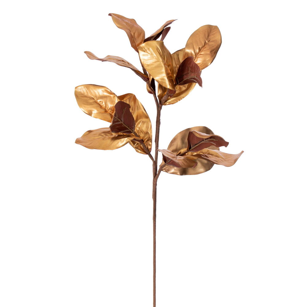 Picture of Vickerman FT240713 29 in. Metallic Magnolia Leaf Spray&#44; Gold - 2 per Bag