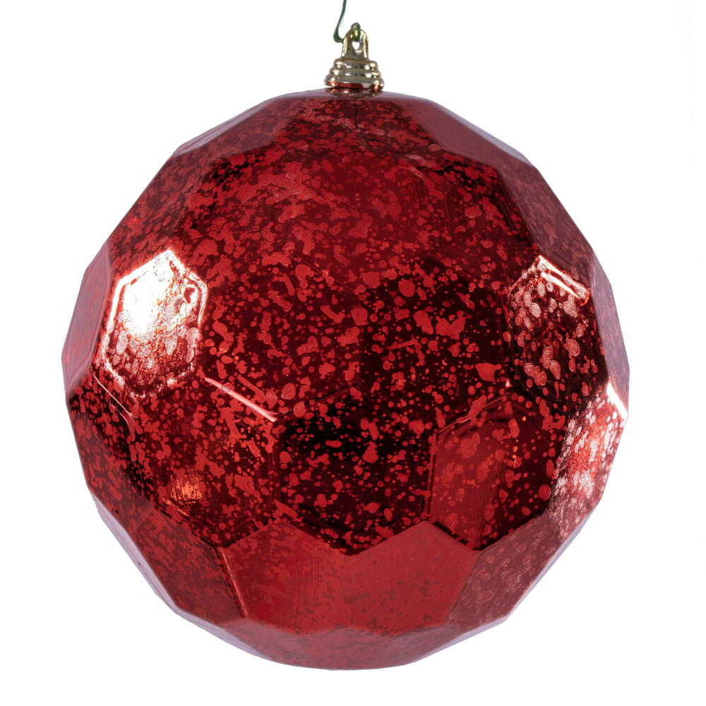 MC240203 6 in. Honeycomb Mercury Ornament, Red - 2 Piece Per Bag