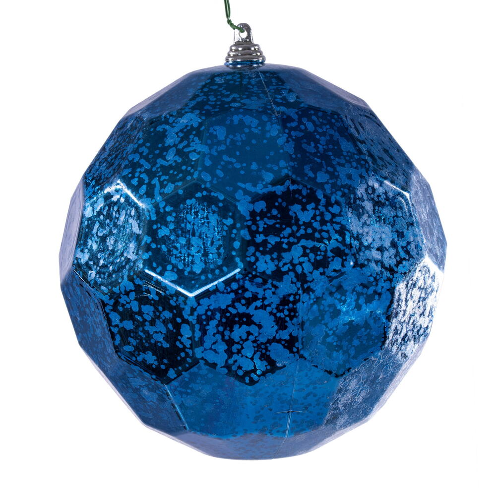 MC240231 6 in. Midnight Blue Honeycomb Mercury Ornament - 2 Piece Per Bag