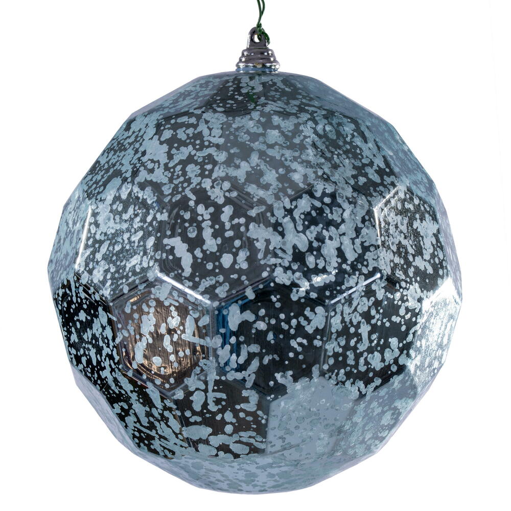 MC240232 6 in. Baby Blue Honeycomb Mercury Ornament - 2 Piece Per Bag