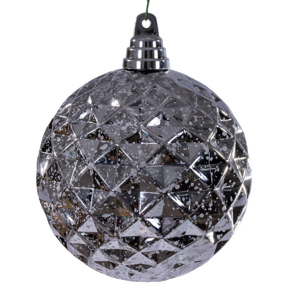 MC240307 4.75 in. Diamond Mercury Ornament, Silver