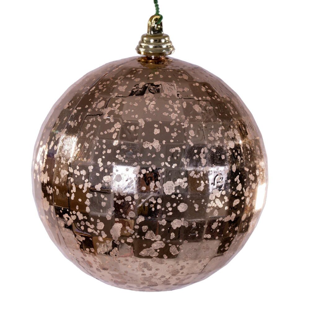 MC240658 4 in. Rose Gold Mirror Mercury Ornament - 6 Per Bag