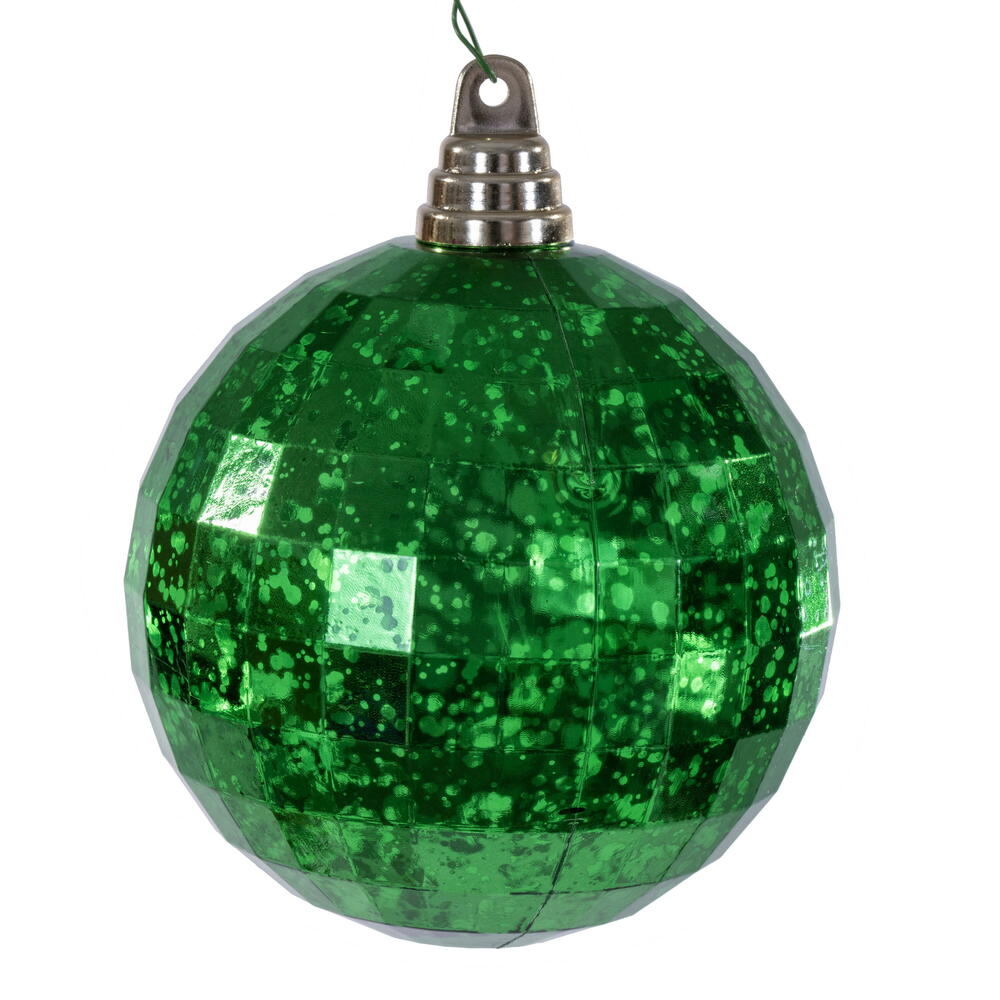 MC240704 4.75 in. Green Mirror Mercury Ornament - 4 Per Bag