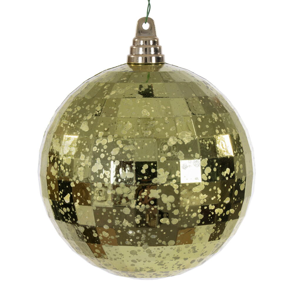 MC240873 6 in. Lime Mirror Mercury Ornament - 2 Per Bag