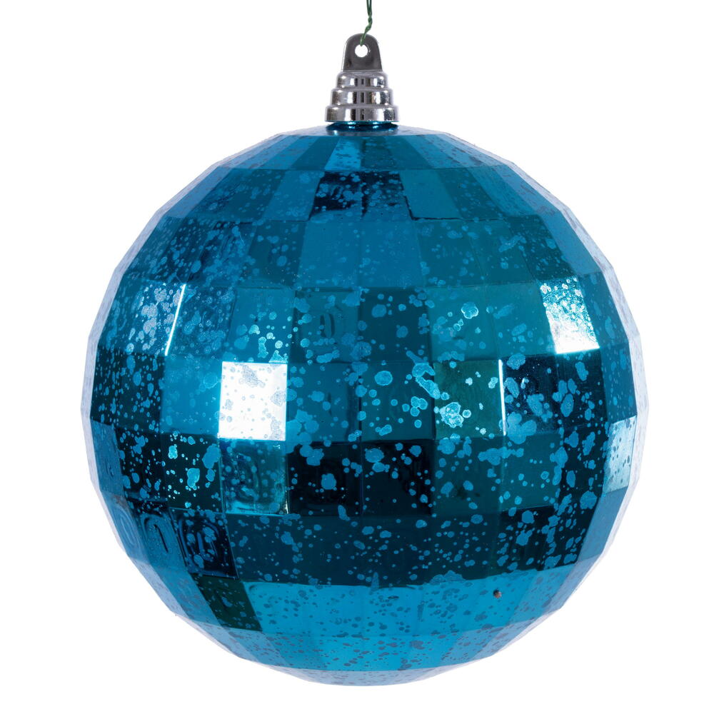 MC240912 8 in. Turquoise Mirror Mercury Ornament