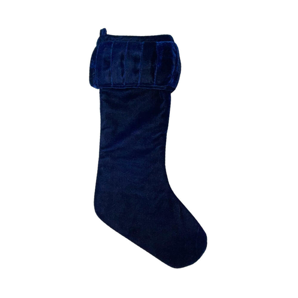 QTX17810 8 x 19 in. Plush Midnight Blue Velvet Stocking