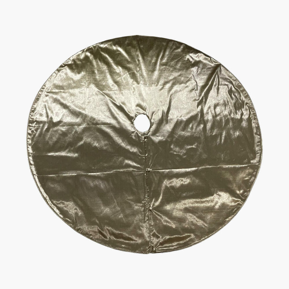 QTX24041 60 in. Metallic Christmas Tree Skirt, Gold